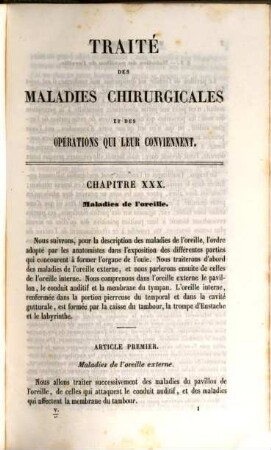 Traité des maladies chirurgicales et des opérations qui leur conviennent, 5