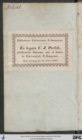 Provenienzvermerk.