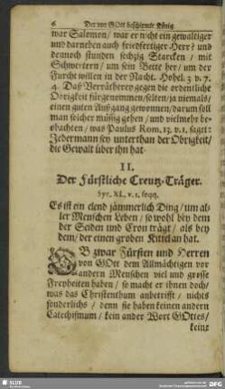 II. Der Fürstliche Creutz-Träger