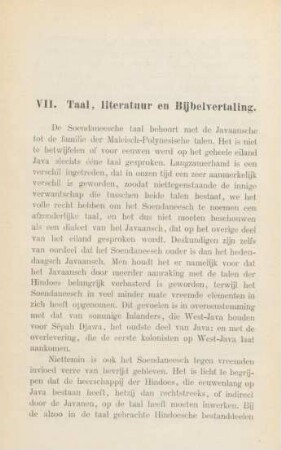 VII. Taal, literatuur en bijbelvertaling