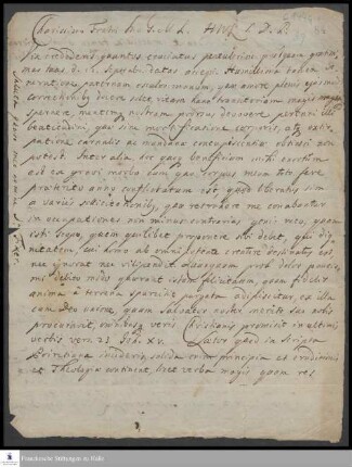 Brief von Heinrich Wilhelm Ludolf an Georg Melchior v. Ludolf.