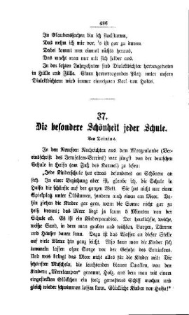 Die besondere Schönheit jeder Schule