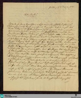Brief von Josef Scheffel an Philipp Jakob Scheffel vom 16.12.1816 - K 2667, 2