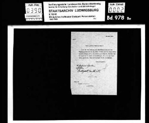 Launer, Frieda (*02.08.1901 in Straßburg); Schreibgehilfin