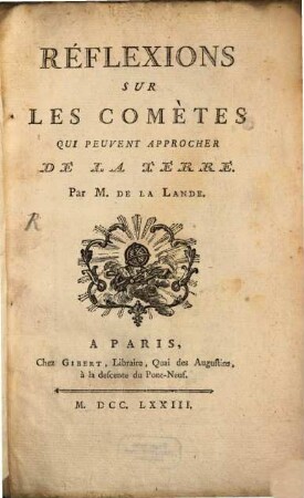 Reflexions sur les cometes ...