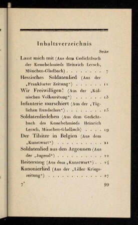 99-102, Inhaltsverzeichnis