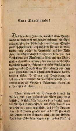 Vorlesungen über speculative Dogmatik, 1
