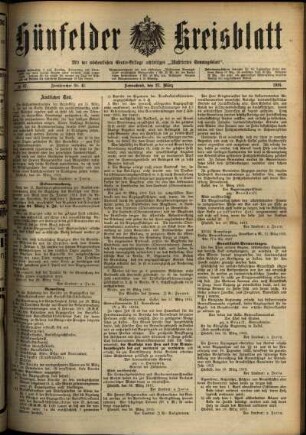Ausgabe vom Samstag, den 27. März 1915.