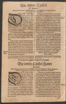 Die dritte Epistel Sanct Joannis.