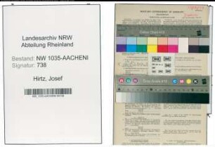 Entnazifizierung Josef Hirtz , geb. 11.11.1893 (Bergarbeiter)