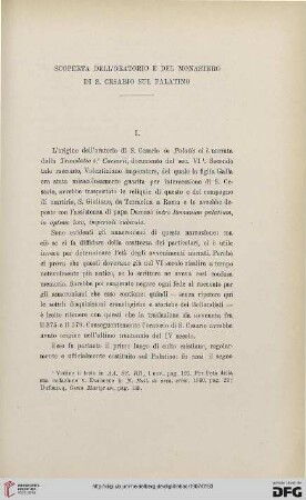 13: Scoperta dell' oratorio e del monastero di S. Cesario sul Palatino