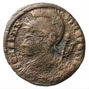 Münze, Follis, Aes 3, 334 - 335 n. Chr.