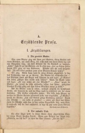 A. Erzählende Prosa