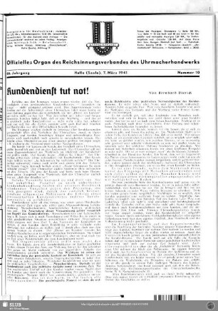Kundendienst tut not!