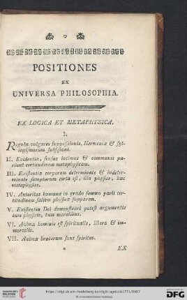 Positiones ex universa philosophia