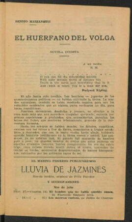 El huérfano del Volga : novela inédita
