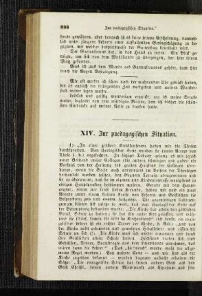 Zur paedagogischen Situation
