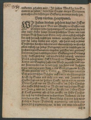 Vom vierden Heuptpunct.