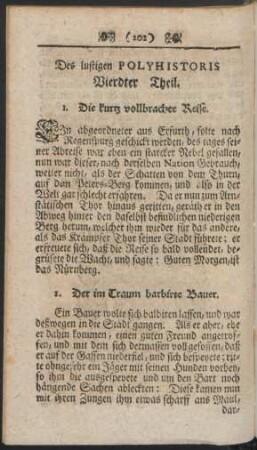 Des lustigen Polyhistoris Vierdter Theil