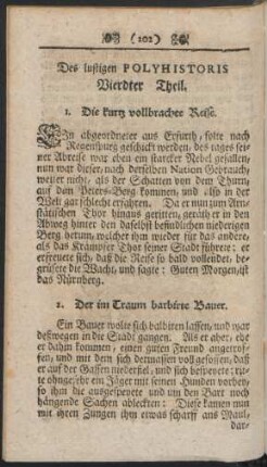 Des lustigen Polyhistoris Vierdter Theil
