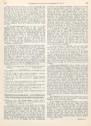277-278 [Rezension] Chadwick, Owen, The Victorian Church, I