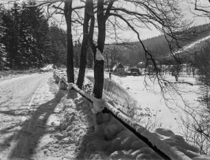 Bahra, Straßenansicht. Winteraufnahme
