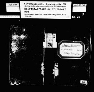 Kriegsstammrolle der Leichten Munitionsabteilung I
