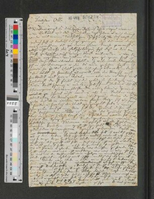 Brief an Otto Speckter