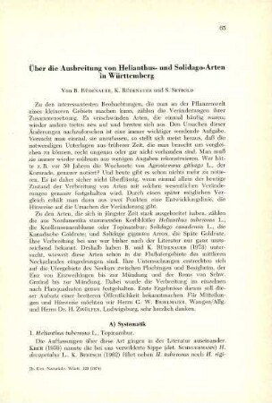 Über die Ausbreitung von Helianthus- und Solidago-Arten in Württemberg