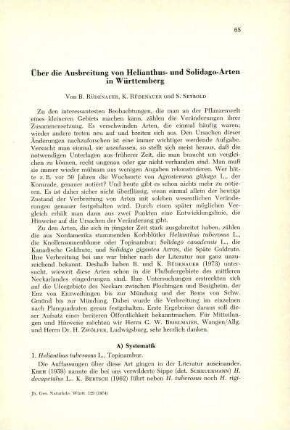 Über die Ausbreitung von Helianthus- und Solidago-Arten in Württemberg