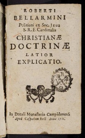1-278, Christianae Doctinae Latior Explicatio