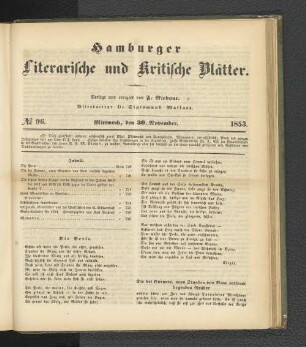 No. 96. 30. November 1853