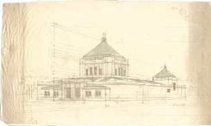 Pfann, Paul; Nürnberg; Landesausstellung 1906, Kunstausstellungsgebäude - Perspektive