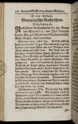 Dritter Abschnitt. Genealogische Nachrichten.