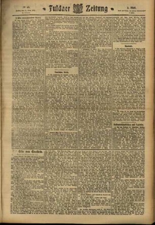 Zweite Ausgabe vom Freitag, den 17. März 1911.