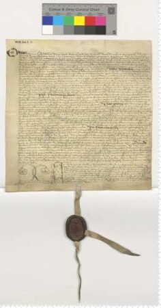 Otto Hermanni transsumiert die Präsentationsurkunde und nimmt die entsprechende Investitur vor für eine Vikarie am Marienaltar zu St. Johannis [lat].