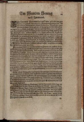 Am Neunden Sontag nach Trinitatis