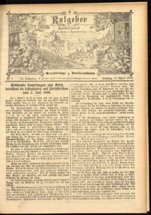 Ausgabe vom Sonntag, den 19. April 1903.