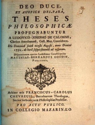 Theses Philosophicae