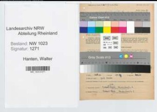Entnazifizierung Walter Hanten , geb. 04.07.1897 (Giesserleiter)