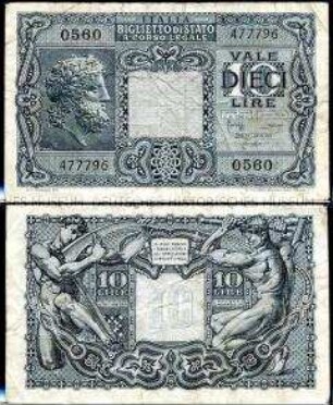 Italien, 10 Lire