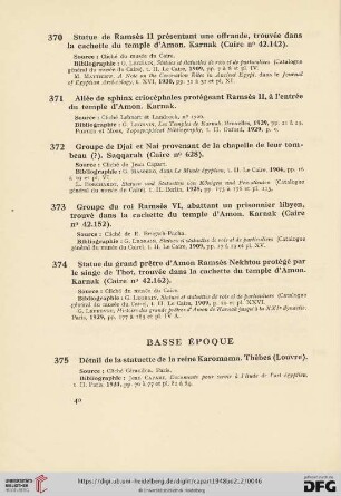 Basse Époque (No. 375 - 391)