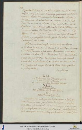 XLII.-XLVIII. Lettres.