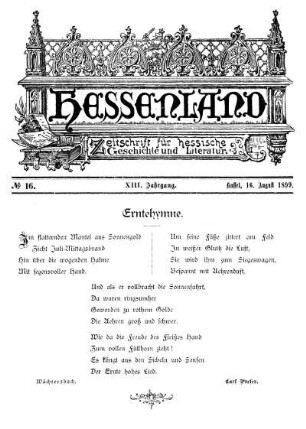 No. 16, 16. August 1899