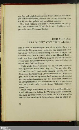 Der Mensch Lebt Nicht Von Brot Allein