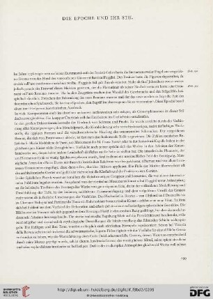 Die Epoche und ihr Stil