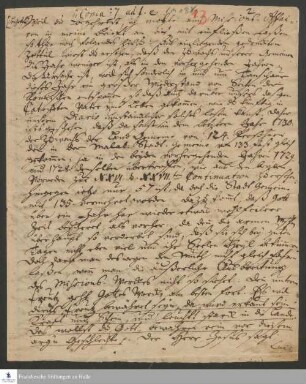 Auszug aus einem Brief von Christoph Theodosius Walther an seinen Bruder.