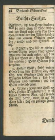 Beicht-Seufzer
