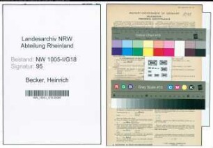 Entnazifizierung Heinrich Becker , geb. 20.05.1902 (Kellner)