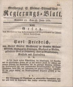 Nr. 13 . 25. Juny 1833